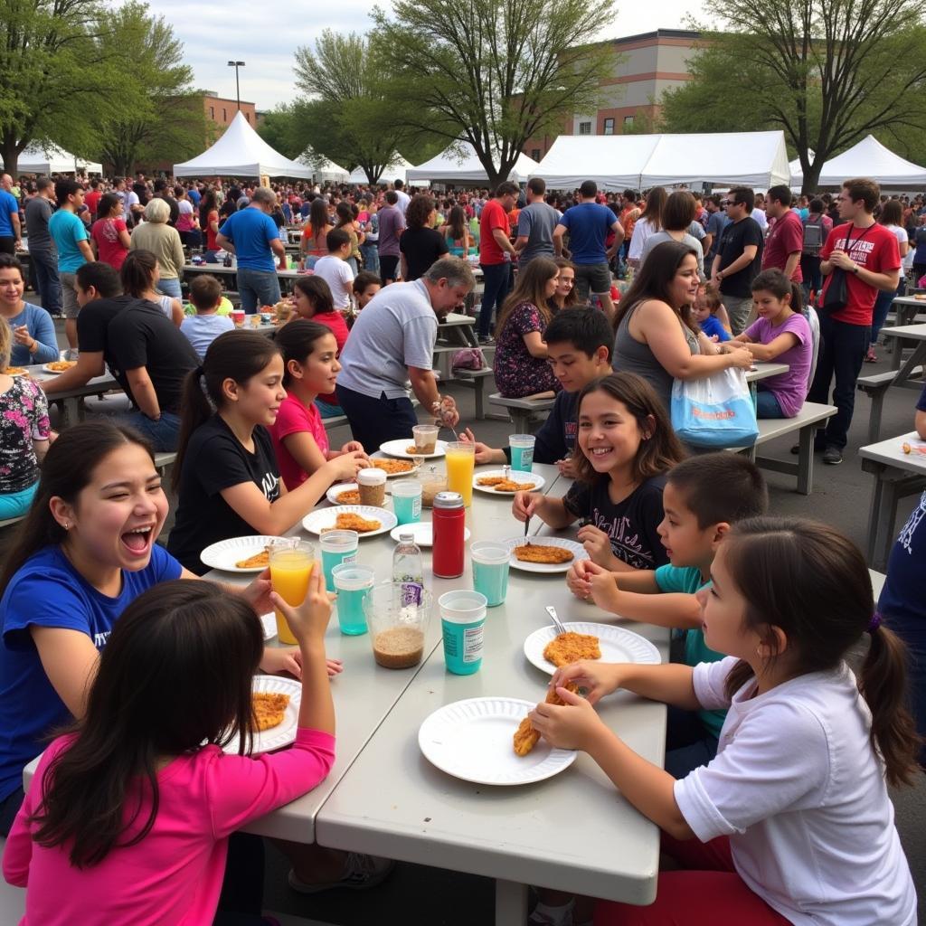 Crowds enjoying the Food City Tamale Festival