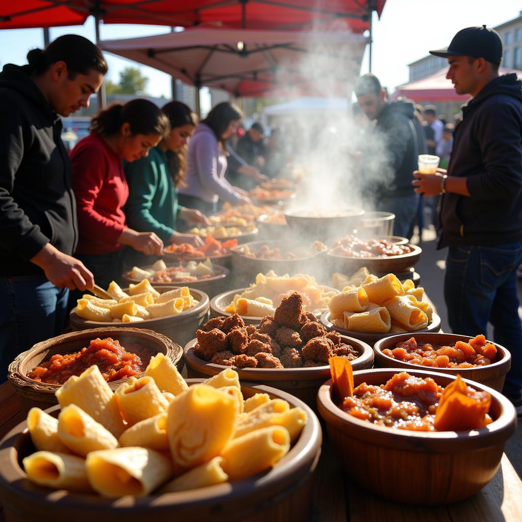 Vendors at the Food City Tamale Festival