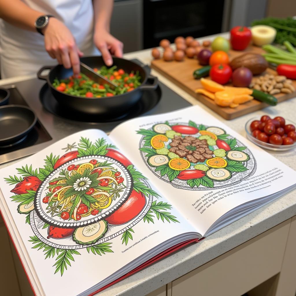 Food Coloring Book Inspiring Cooking