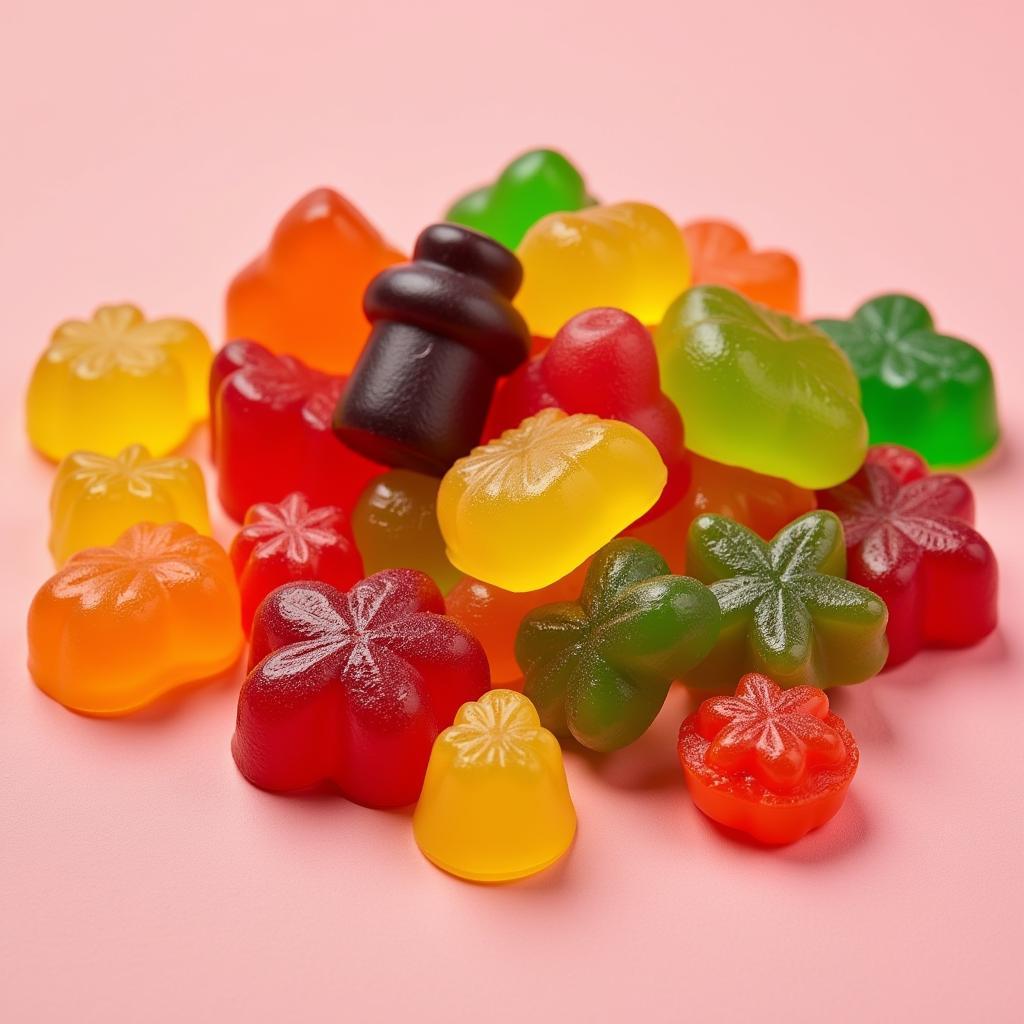 Vibrant Cannabis Gummies with Food Coloring