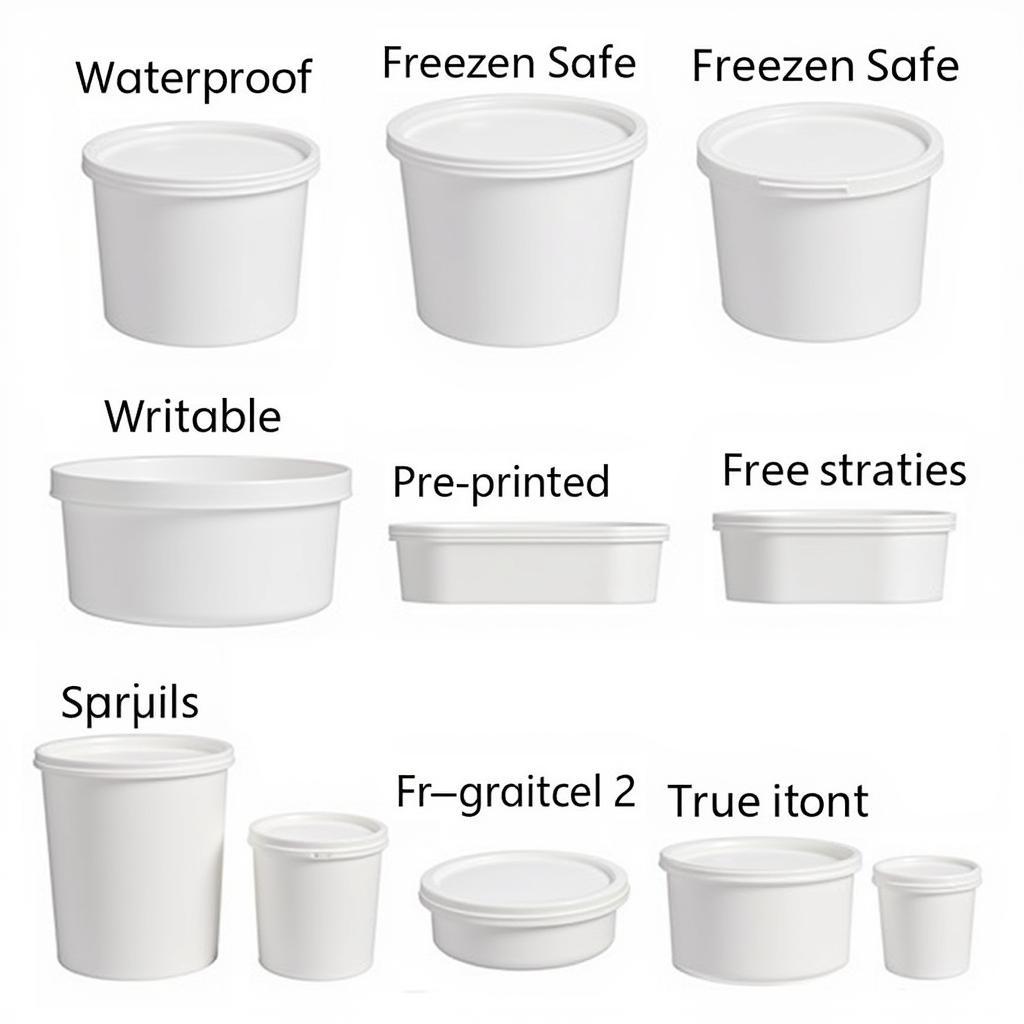 Variety of Food Container Labels