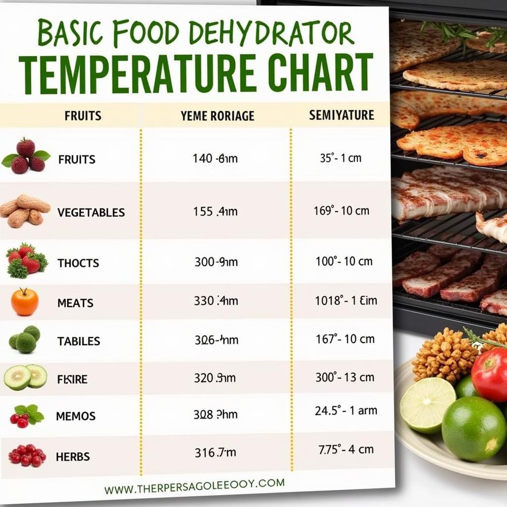 Food Dehydrator Temperature Chart Basics