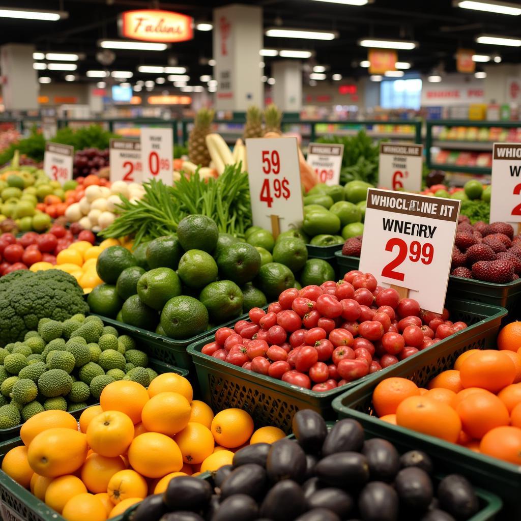 Fresh produce on sale at the Food Depot