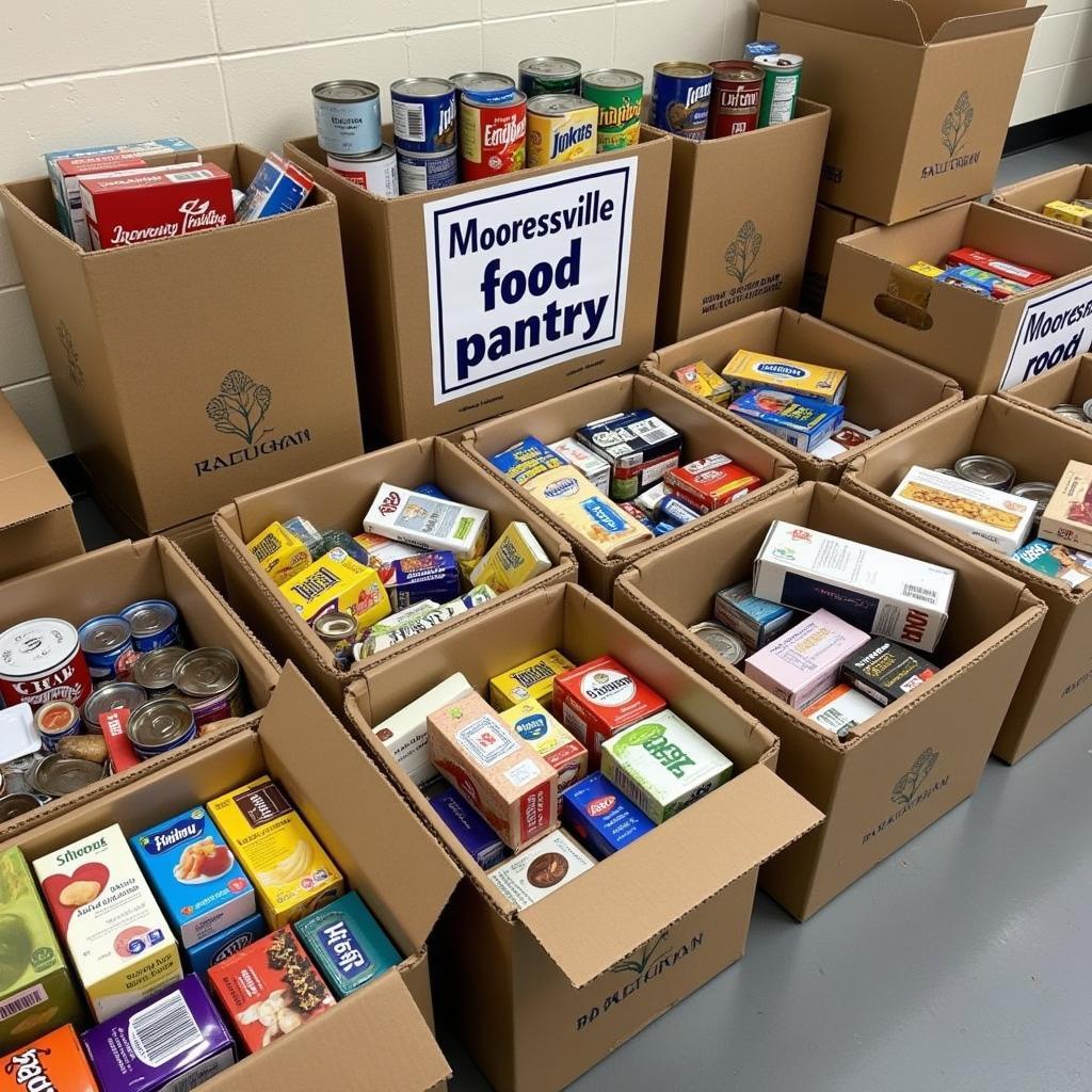 Food drive donations for a Mooresville NC Food Pantry