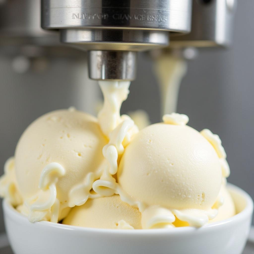 Food emulsifier machine producing a smooth and creamy ice cream