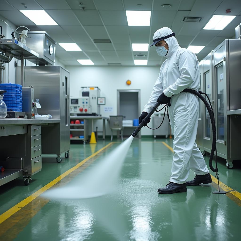 Cleaning procedures for food factory floors