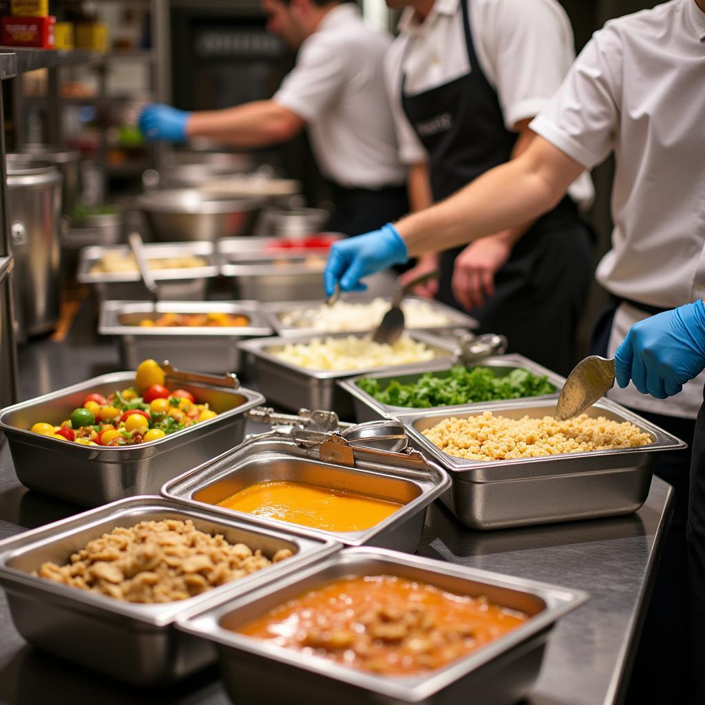 Food Grade Tubs in a Restaurant Kitchen