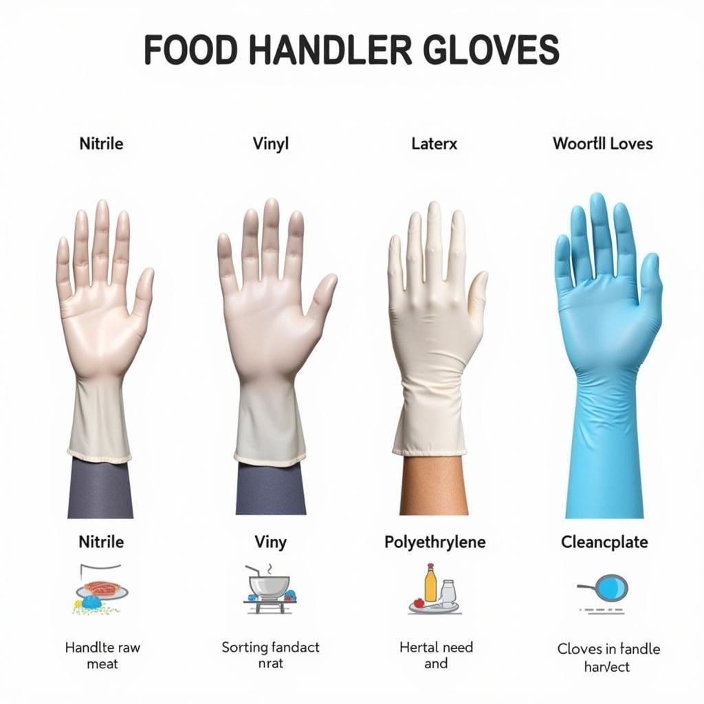 Food Handler Glove Materials: Nitrile, Vinyl, Latex, and Polyethylene