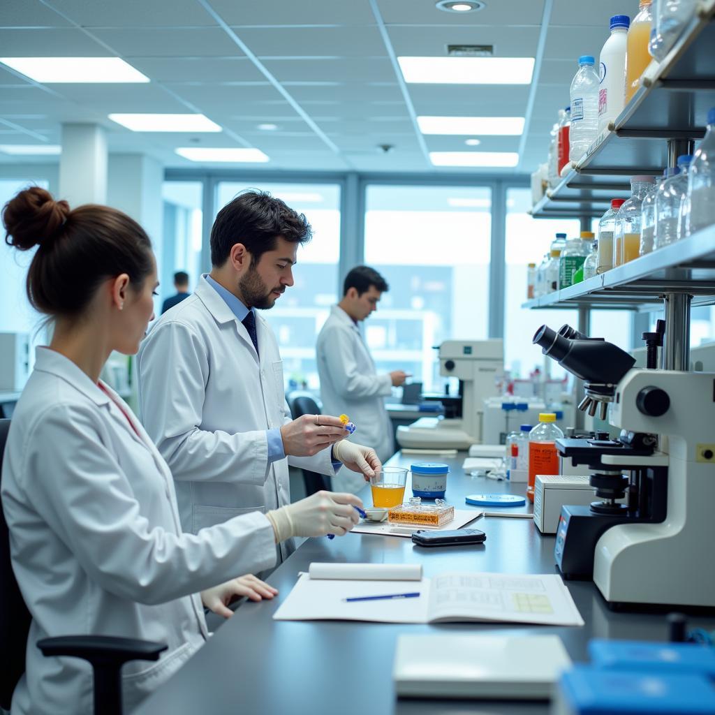 Food Ingredient Analysis Lab Equipment: Various tools and instruments used in a laboratory setting for food ingredient analysis.