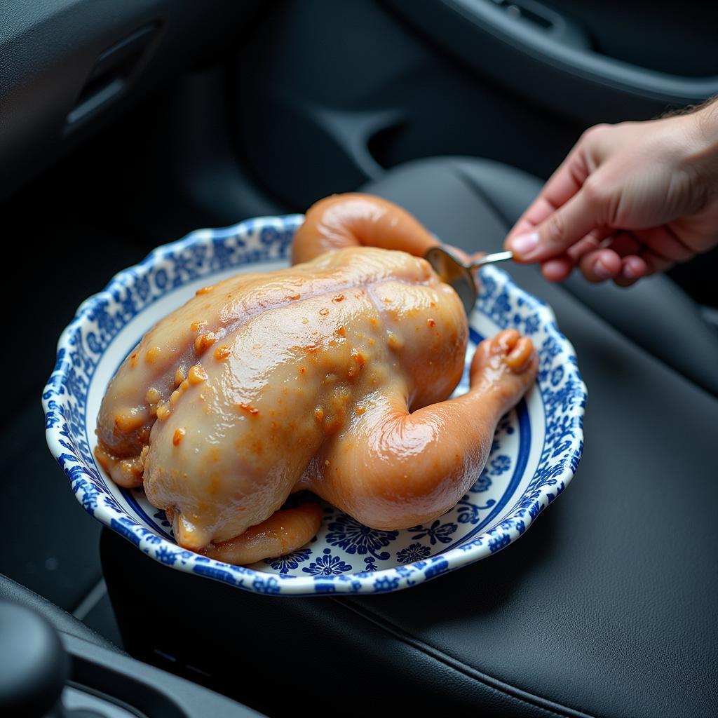 Bacteria growth on food left in a hot car overnight