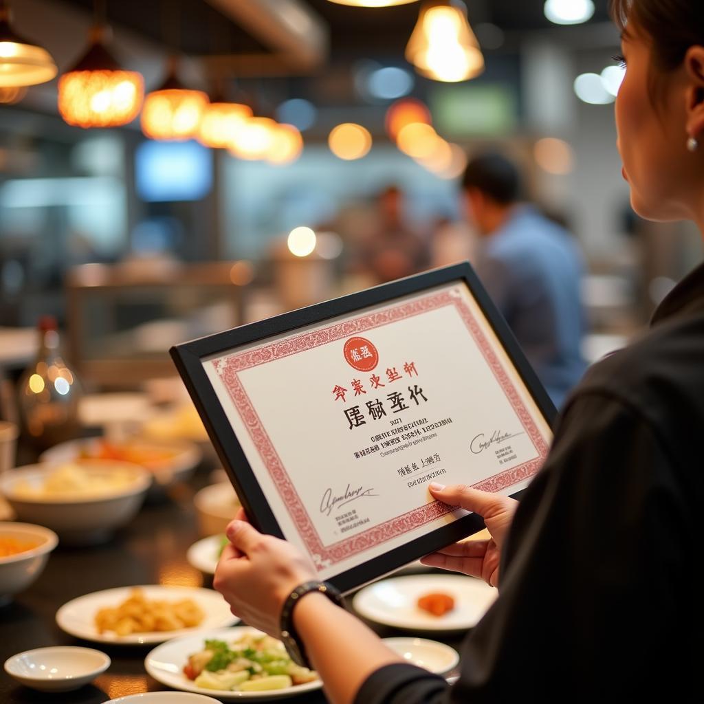 Food Manager Certificate Chinese Exam