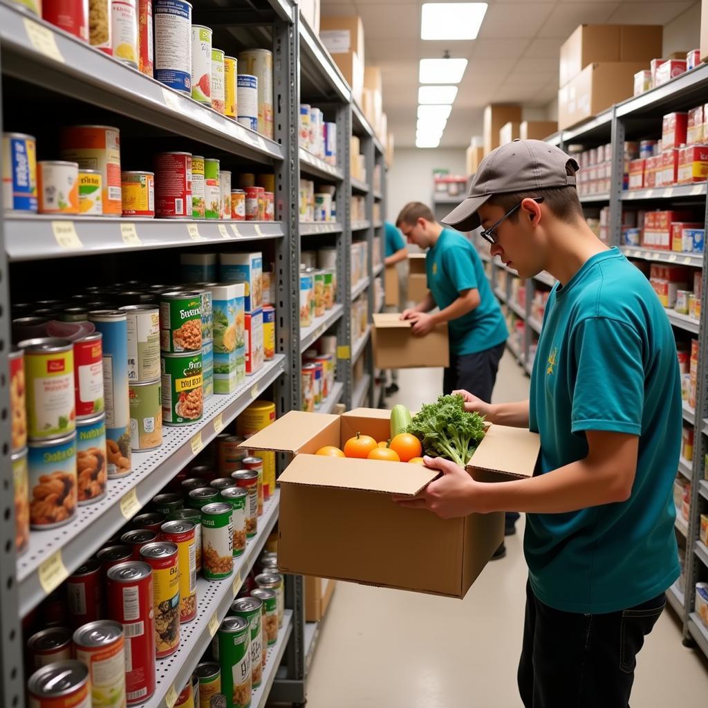 Organized Food Pantry Shelves