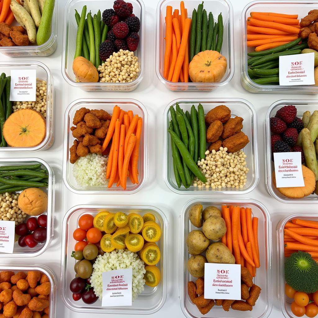 Healthy meals packaged for delivery