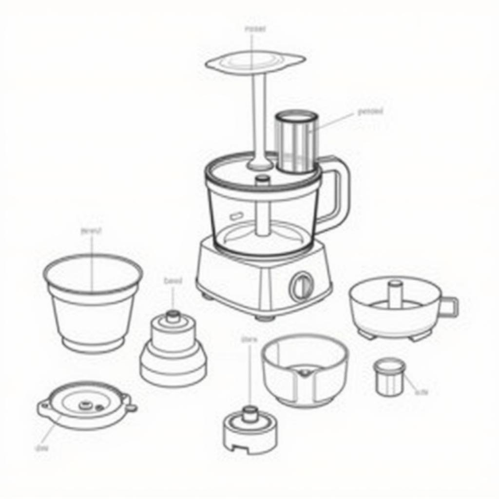 Food Processor Parts Diagram