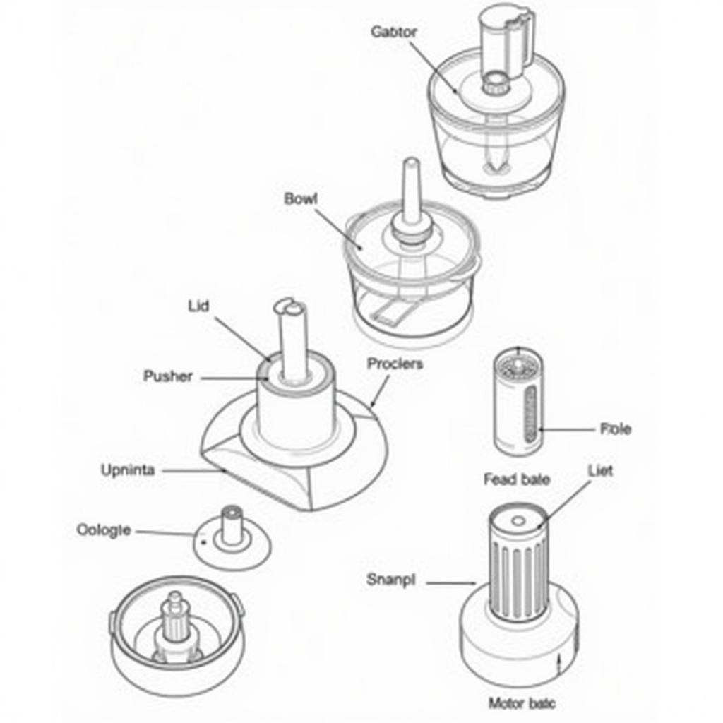 Food Processor Parts Diagram