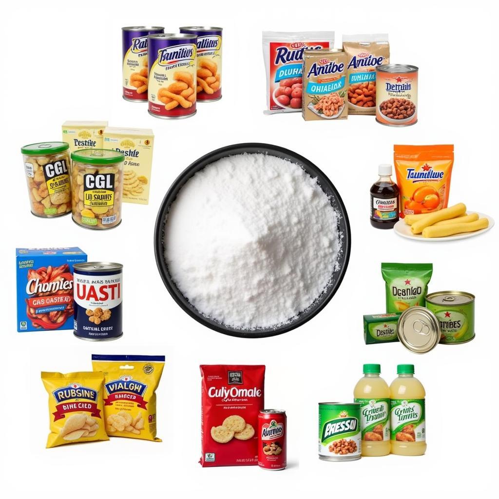 Various food products containing potassium chloride