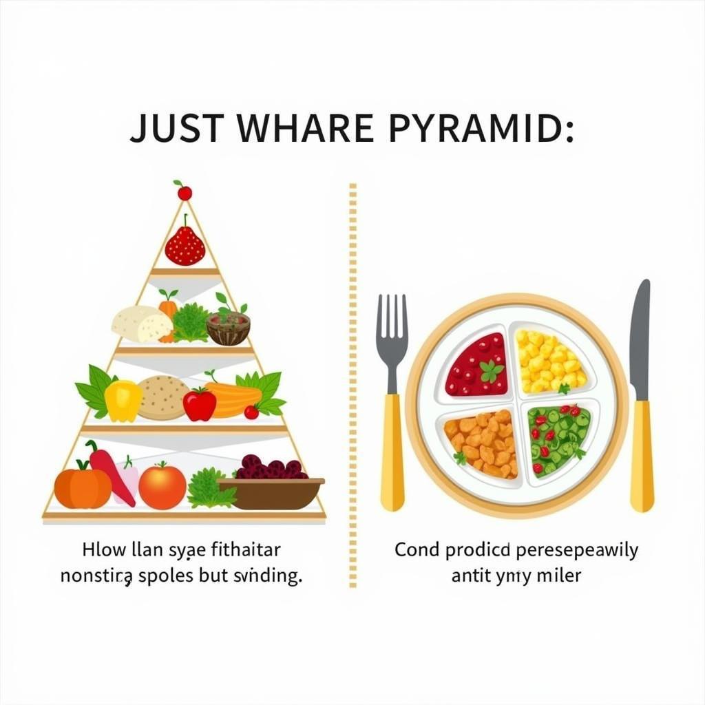 Food Pyramid vs. MyPlate Comparison