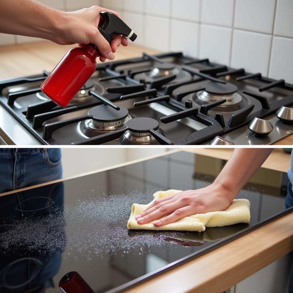 Food Safe Degreaser Cleaning a Grimy Stovetop