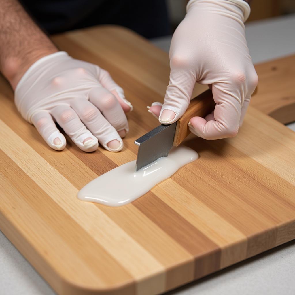 Applying Food Safe Epoxy to a Wooden Cutting Board