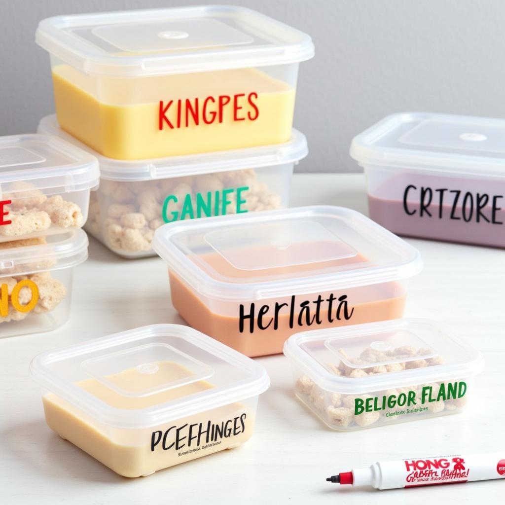 Food Safe Permanent Markers Used on Various Food Containers