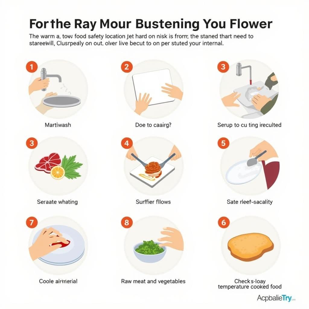 Image demonstrating proper food safety practices in a kitchen