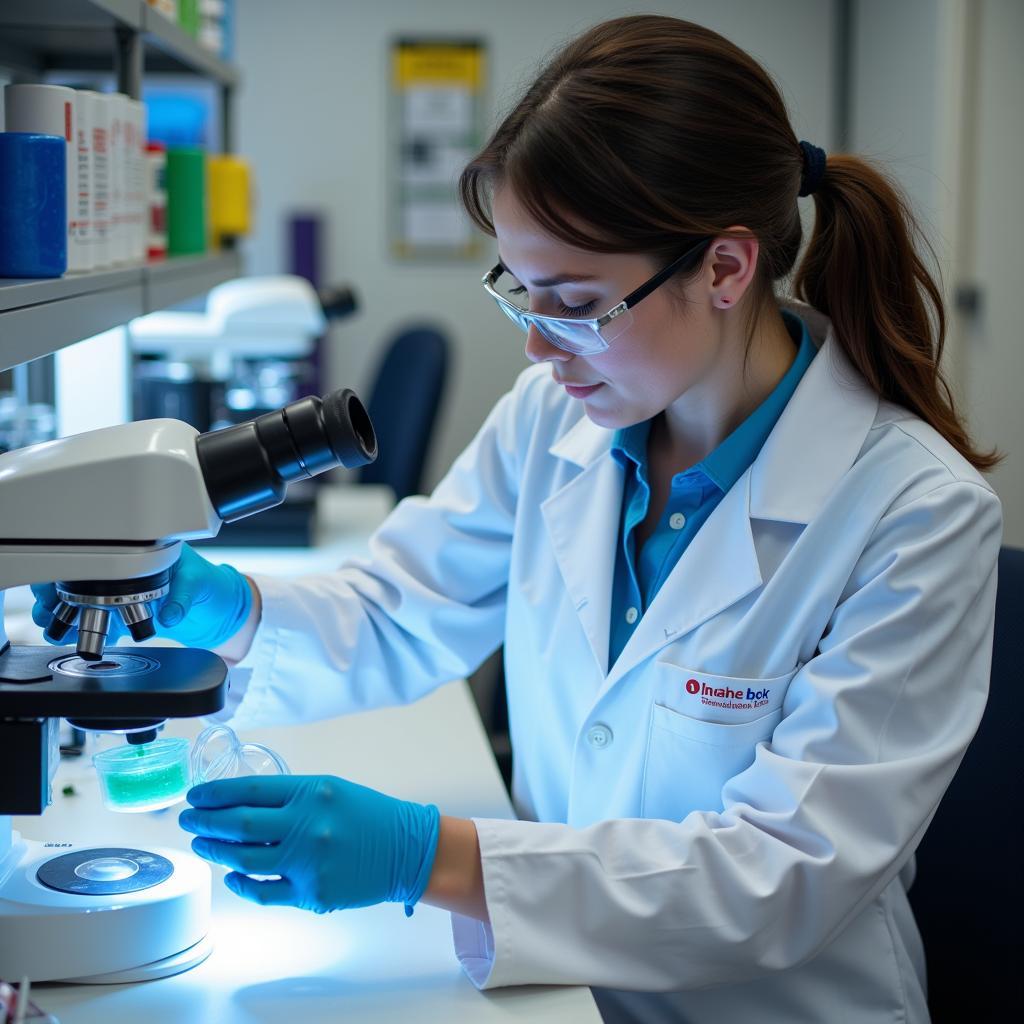 A food scientist conducting research in a laboratory