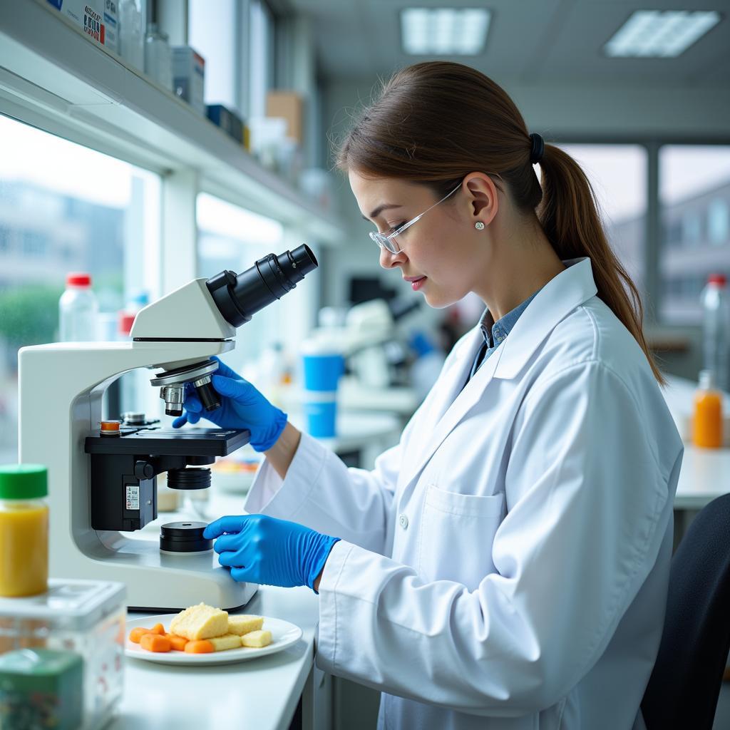 Food scientist conducting research in a laboratory