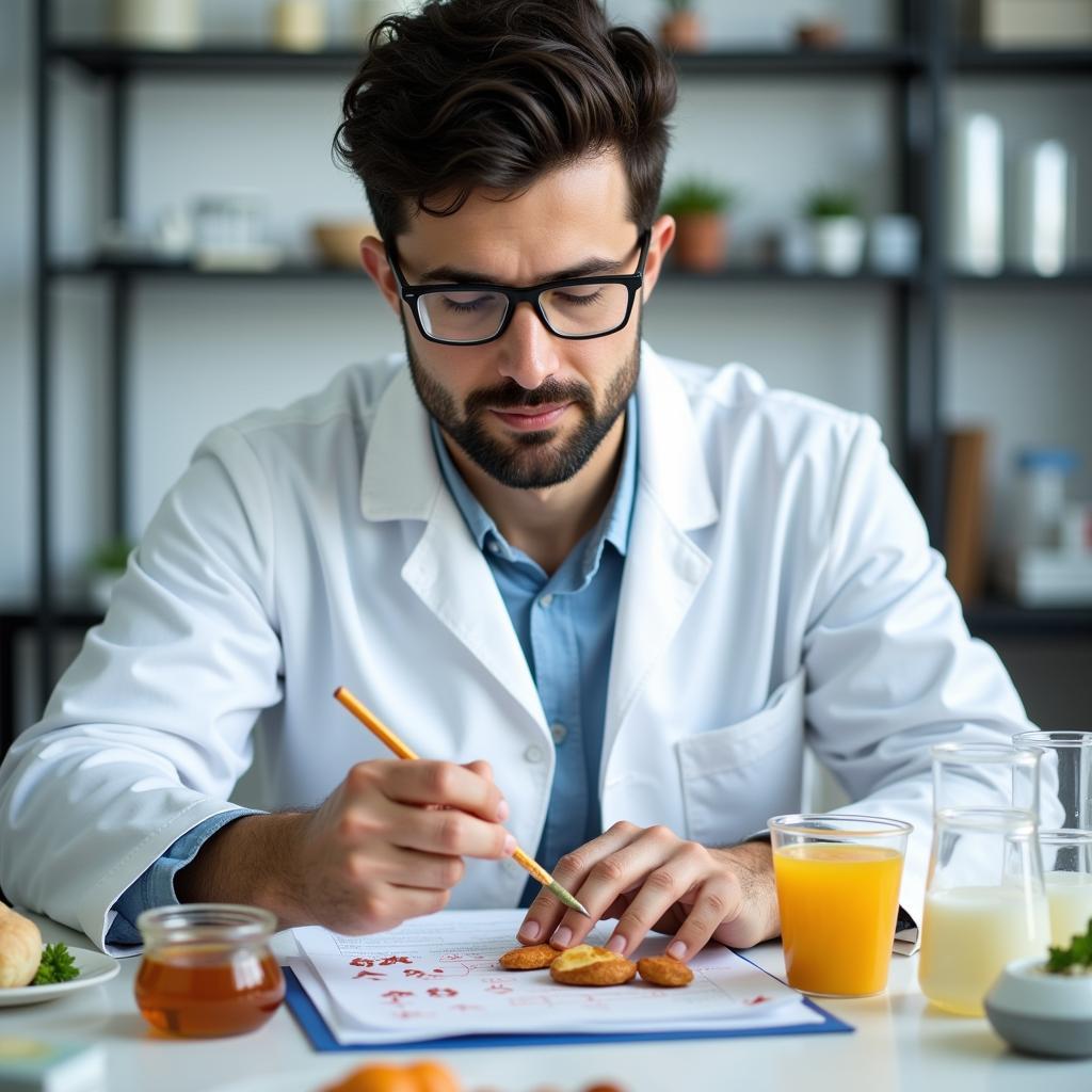 Food Scientist Conducting Research in a Laboratory