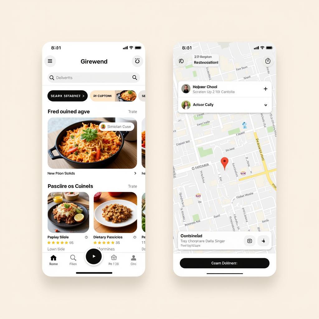 Food Sing Delivery App Interface