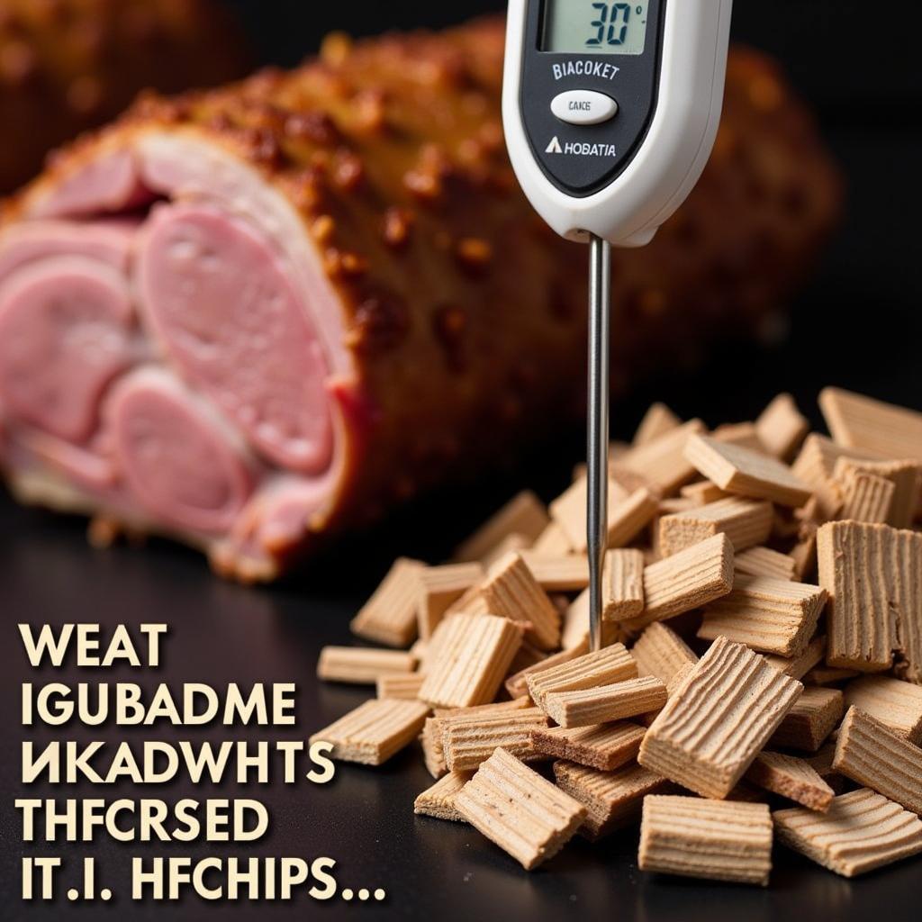 Essential Food Smoking Accessories: Thermometer and Wood Chips