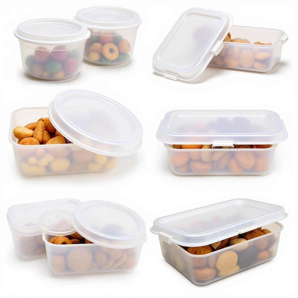 Food storage containers with hidden compartments for hiding snacks