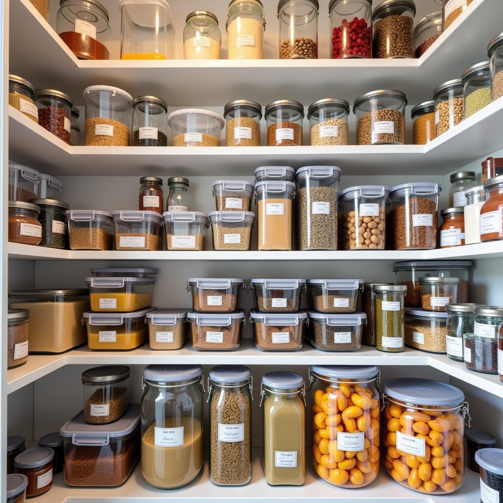 Organized Pantry with American-Made Food Storage Containers