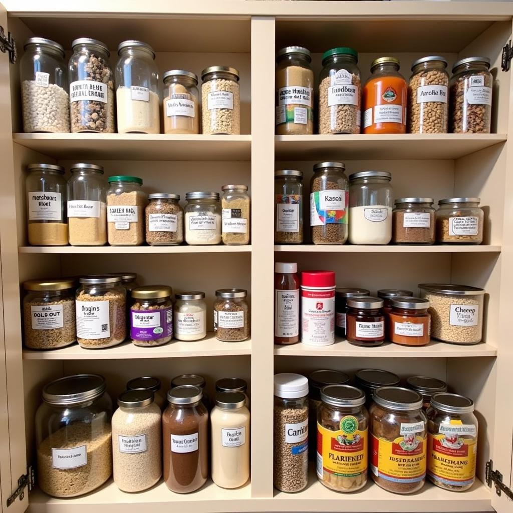 Organized Food Storage for a Year's Supply