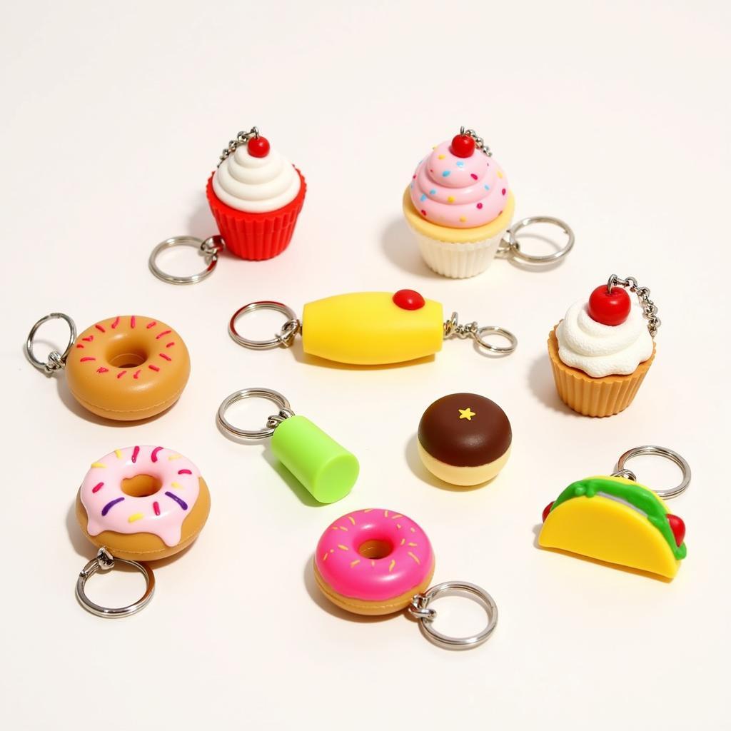 Food Stress Ball Keychains