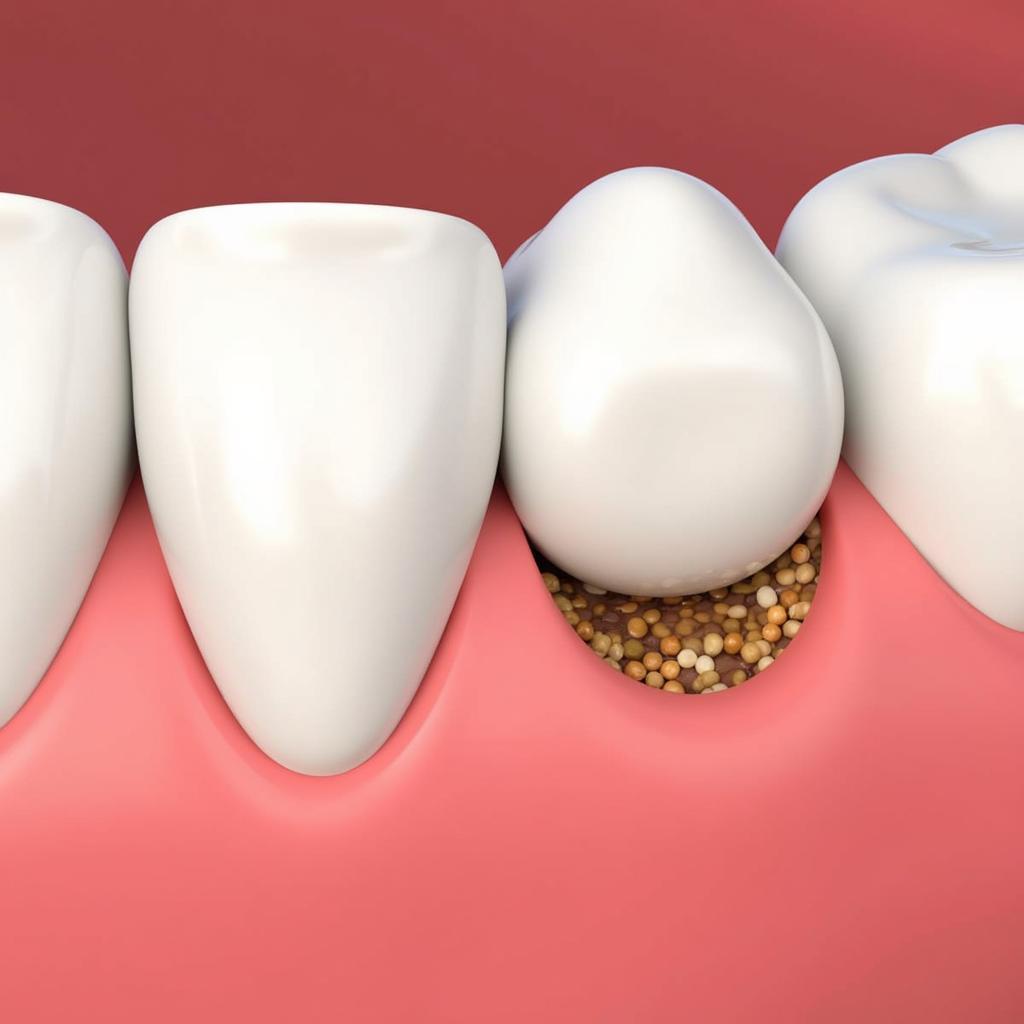 Food Particles Stuck in Teeth Gaps