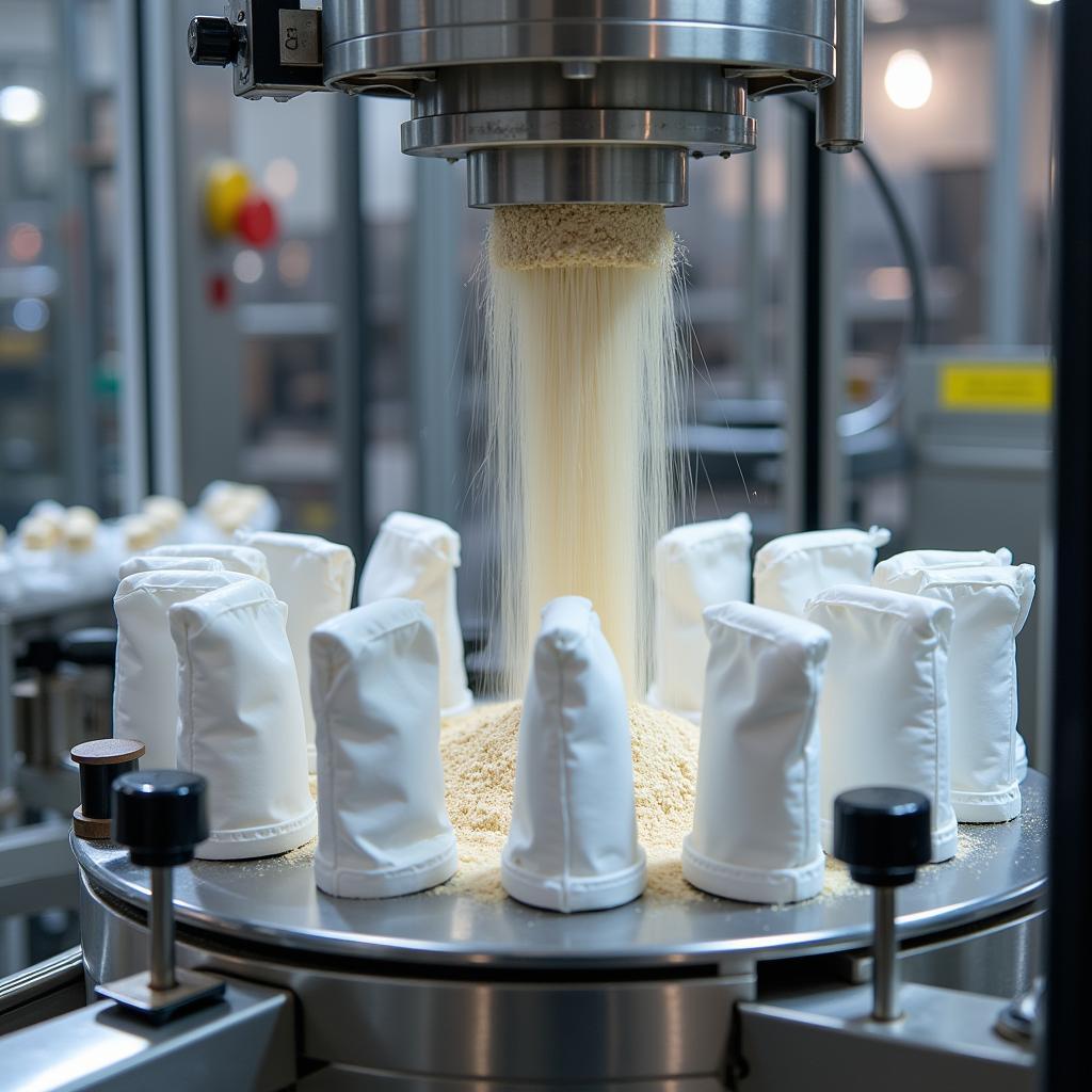 Food supplement powder stick pack packaging machine in action