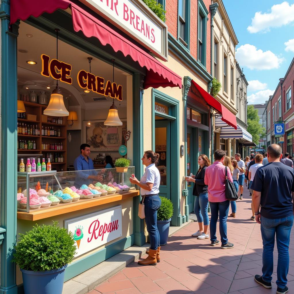 Artisanal Ice Cream Shop in a Food Town