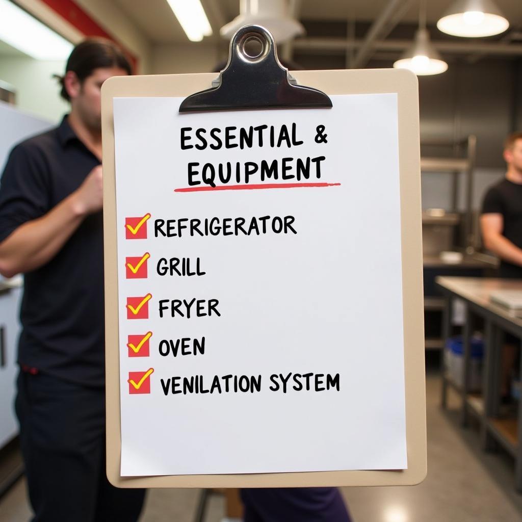 Food Trailer Equipment Checklist