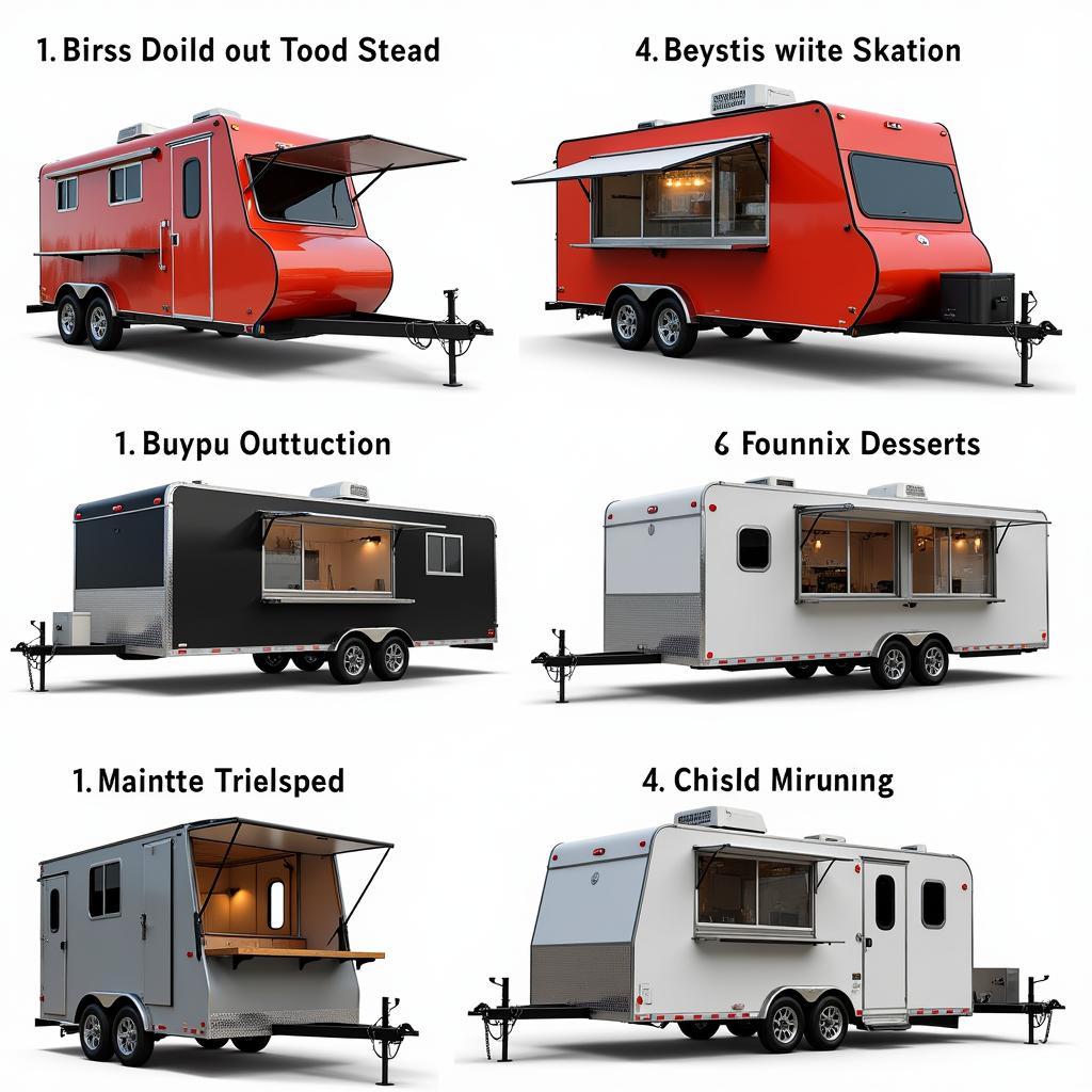 Food trailers for sale in Dallas come in a variety of sizes and styles.