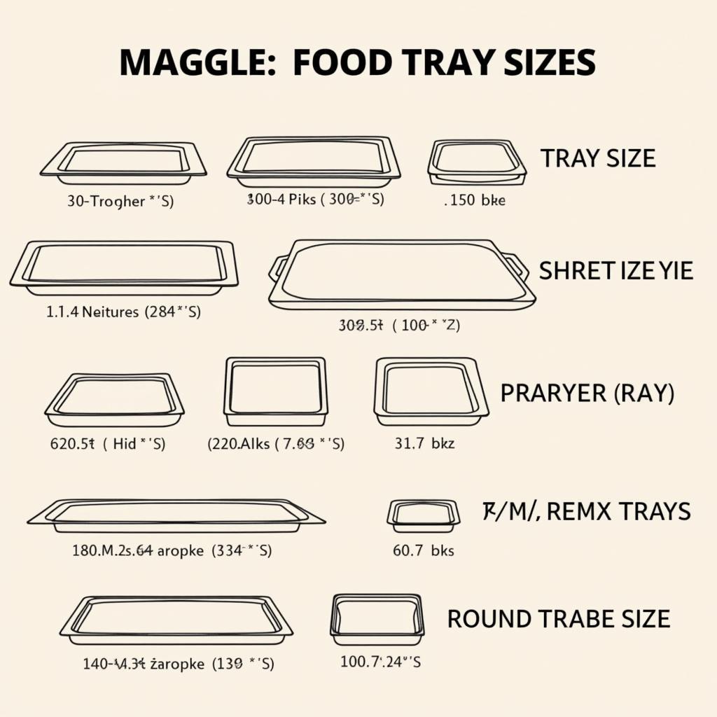 Food Tray Size Comparison Chart