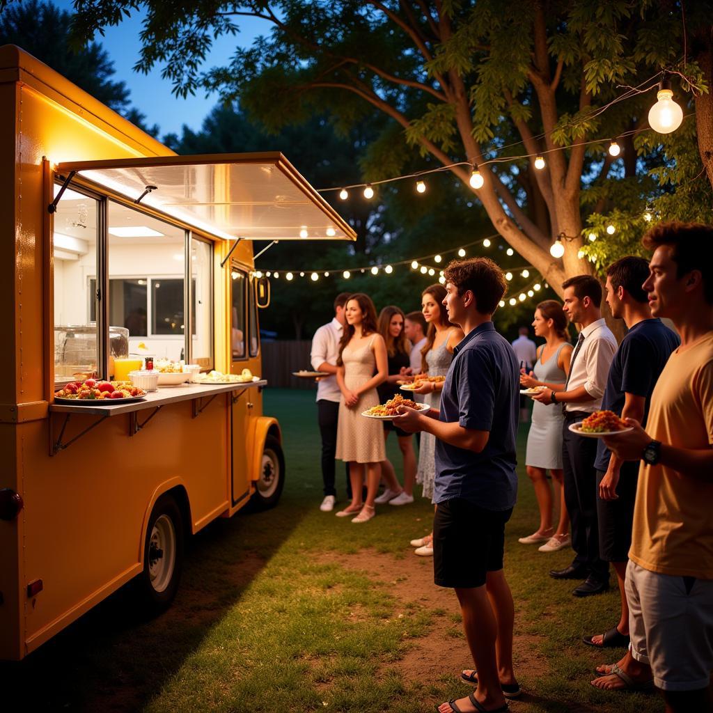 Food truck catering at a Long Island wedding