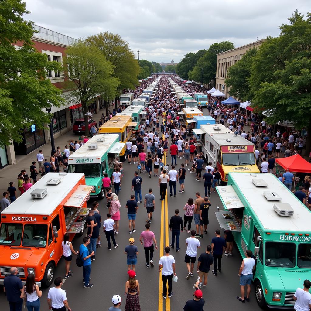 Food Truck Festival with Diverse Culinary Options