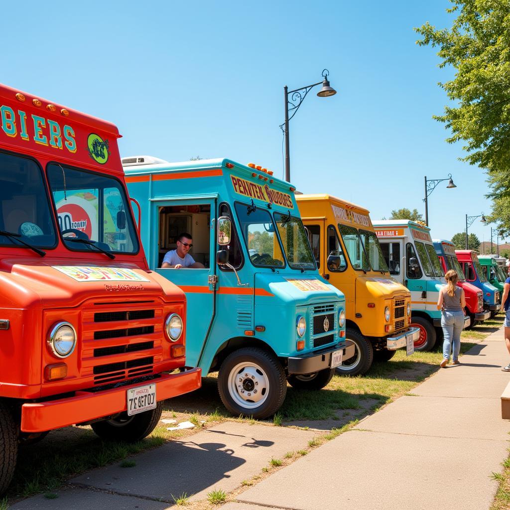 Food Trucks at a June Festival