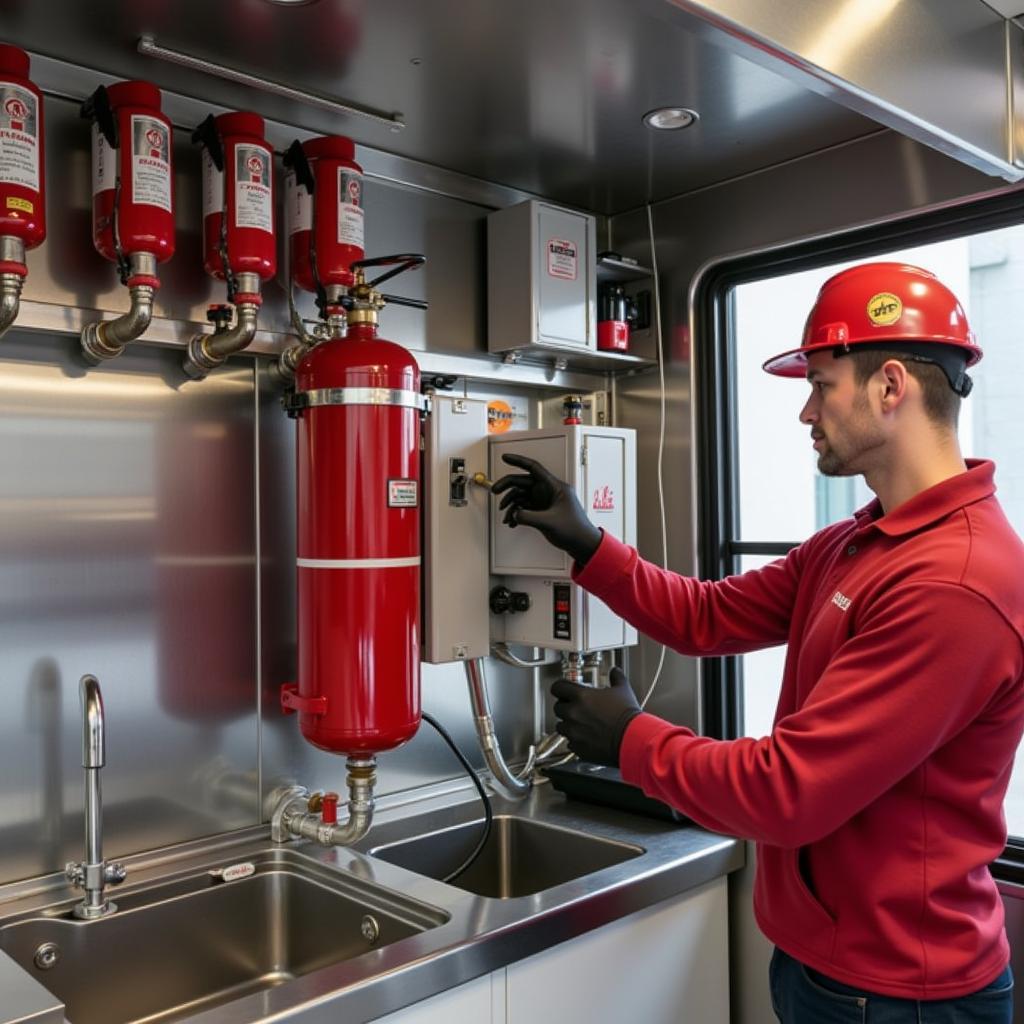 Food Truck Fire Suppression System Installation