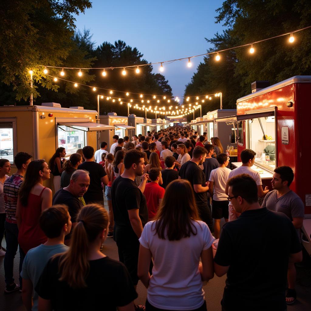 Food Truck Friday Celebration Crowd