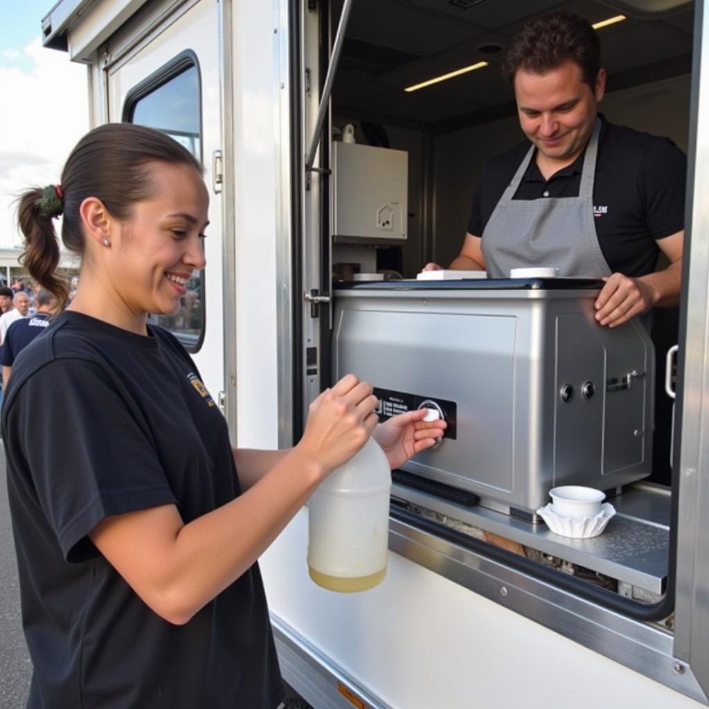 Maintaining a Food Truck Ice Cream Machine