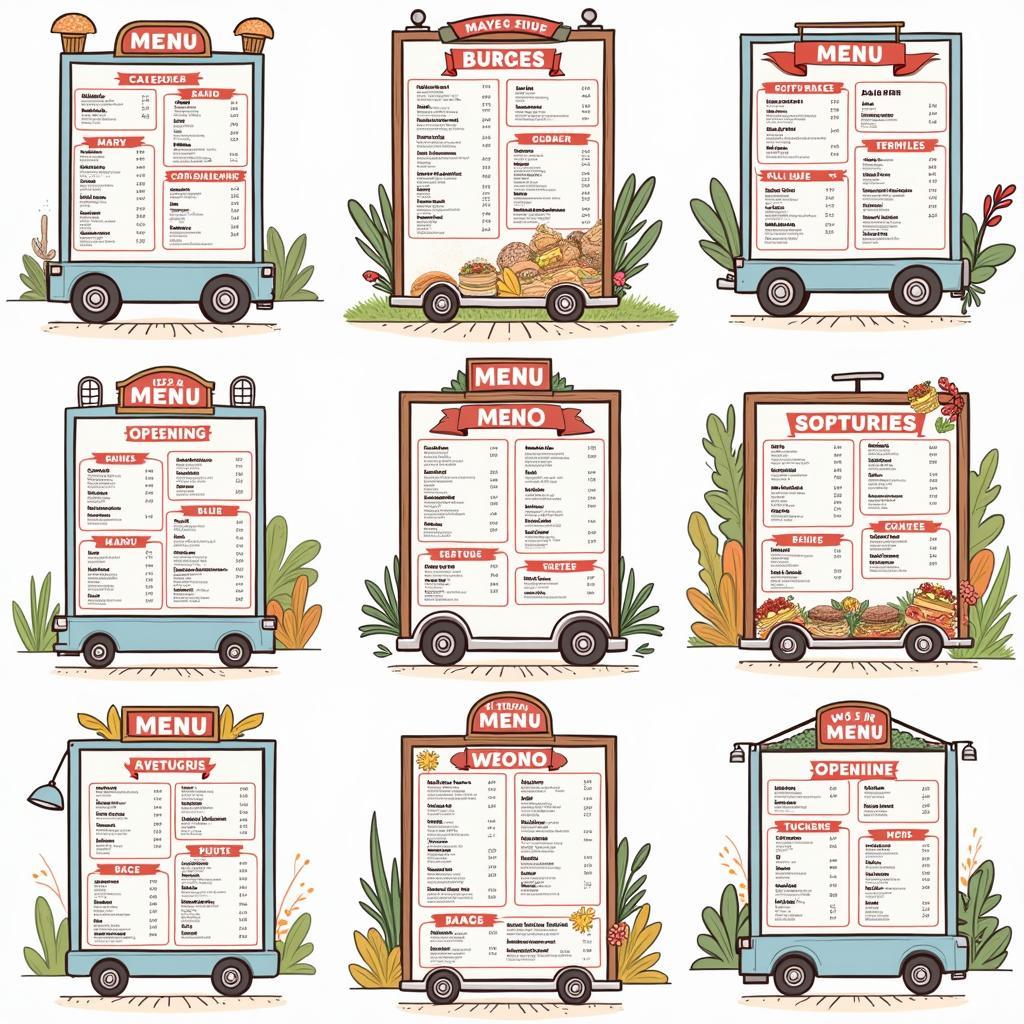 Examples of Effective Food Truck Menu Board Layouts