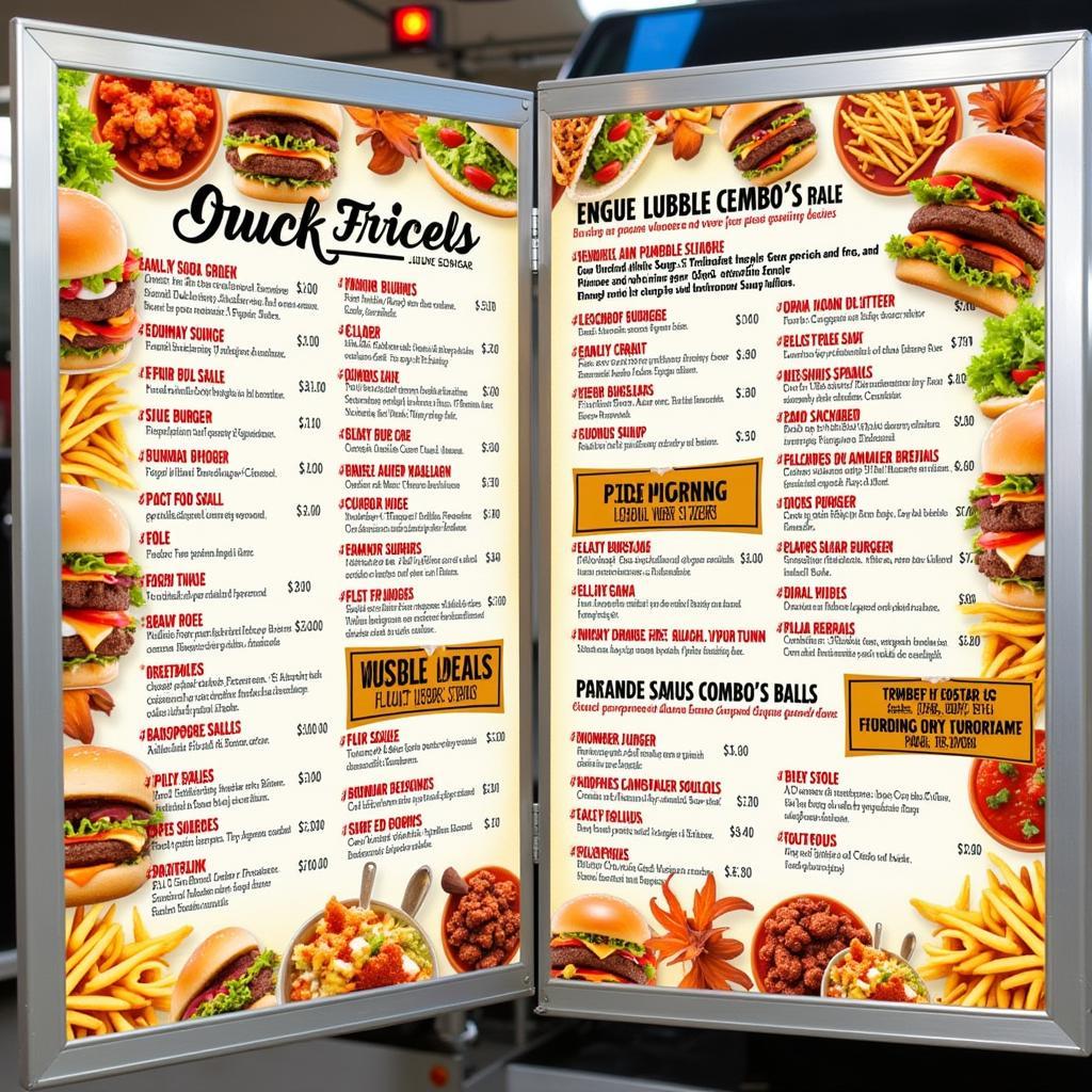 Food Truck Menu Variety