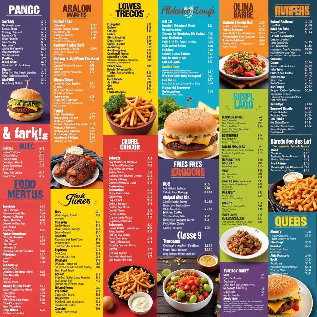 Food Truck Menu Variety