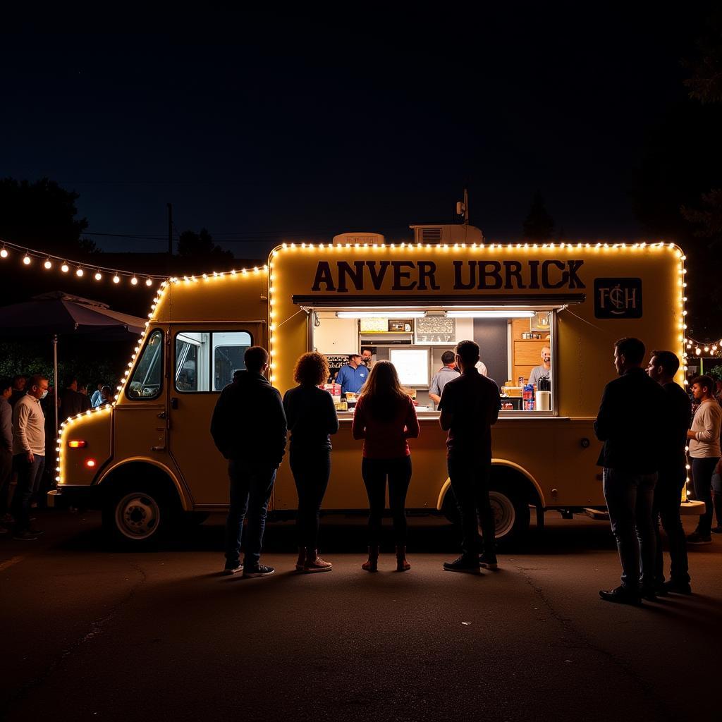 Food Truck Night Lighting with LED Strips